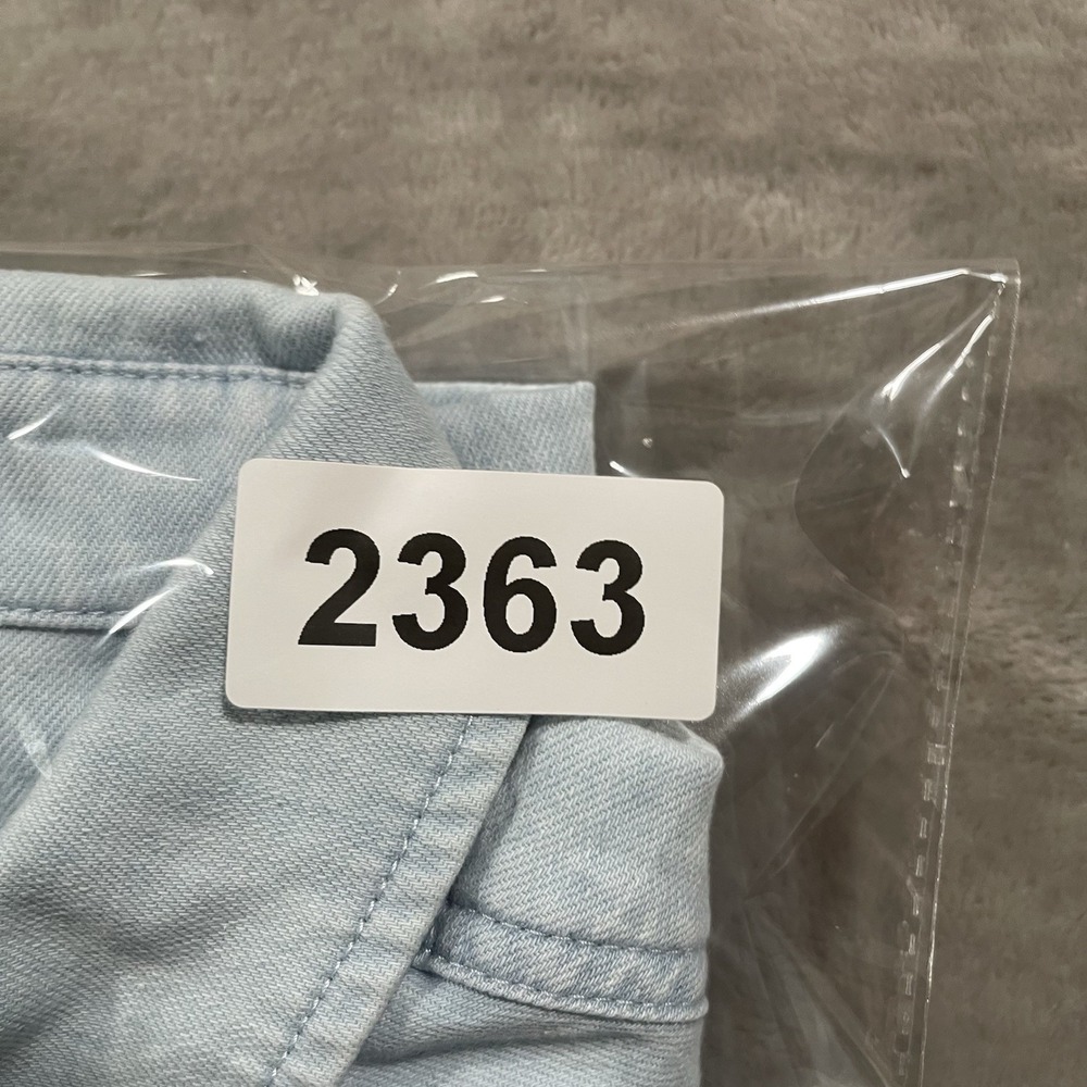 Poncho Shirt Mens Medium Blue Denim Pearl Snap Western Outdoors - Picture 8 of 8